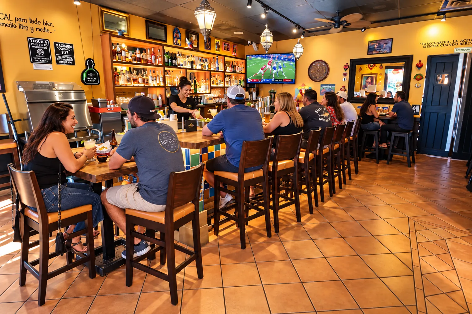 Watch NFL football with drinks and Mexican food at Villa Corona in Napa
