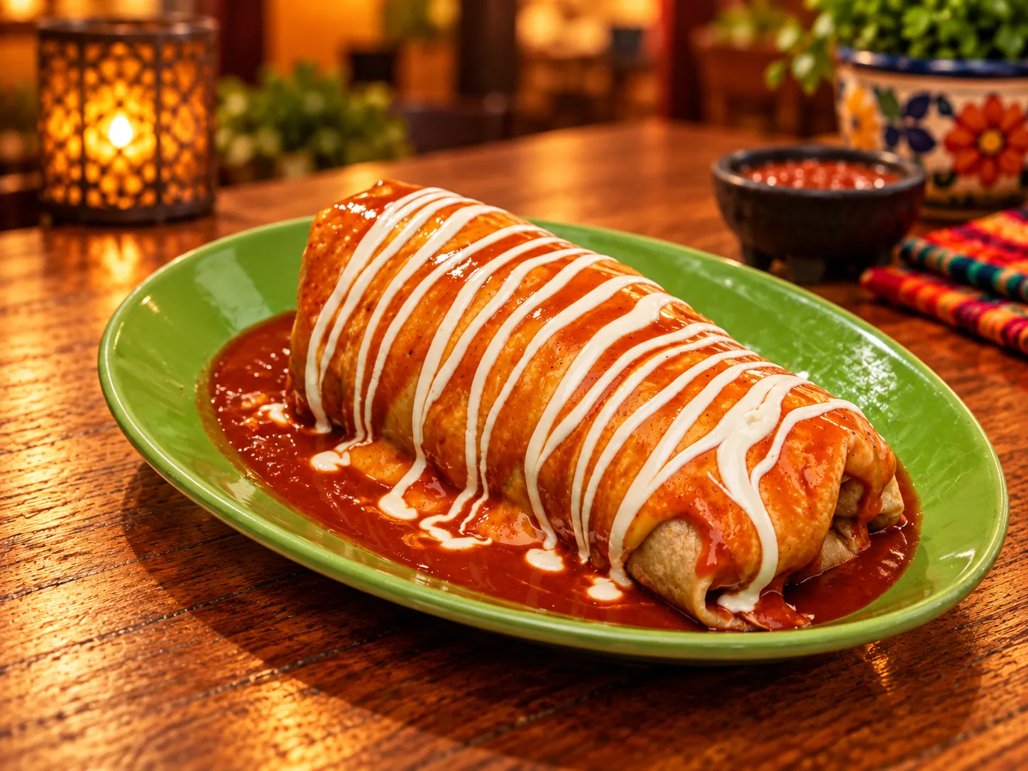 Burrito at Villa Corona Mexican restaurant in Napa