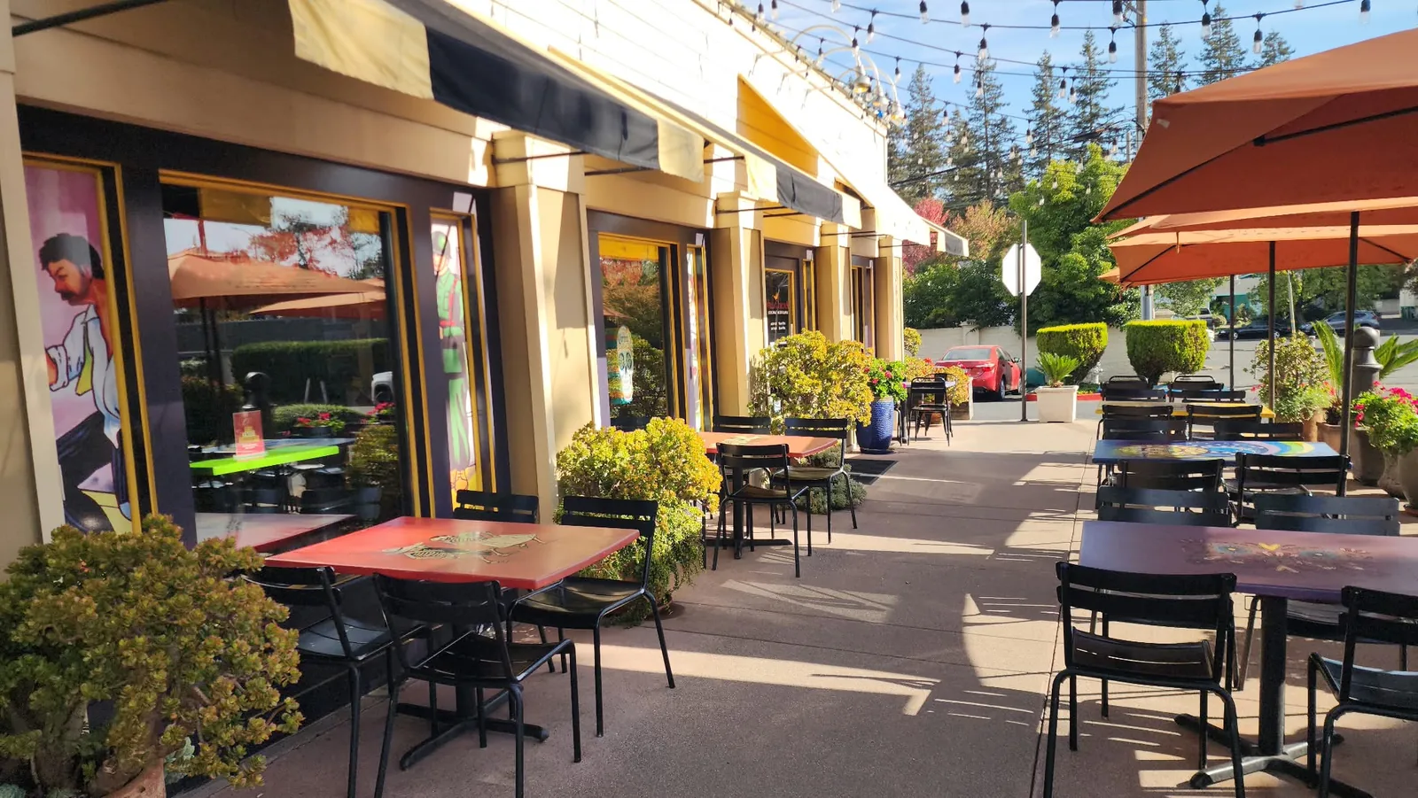 Outdoor patio at Villa Corona in Napa